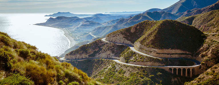 Hispaania. Maantee ALP-822 kaudu San Josst (Almera) Cabo de Gatani